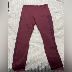 Burgundy Fabletics Powerhold Leggings XXL NWT